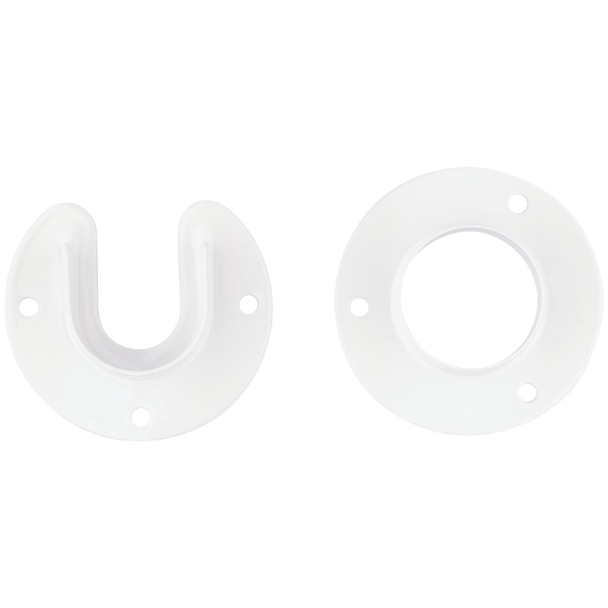 Stanley Home Designs 1-5/16 In. Zinc Closet Rod Socket, White (2-Pack) Image 4