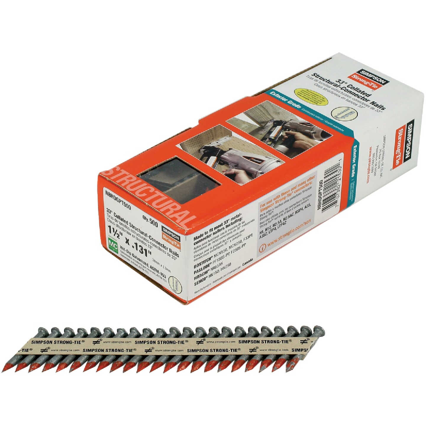 Simpson Strong-Tie Strong-Drive SCN 1-1/2 In. x 0.131 In. Smooth Shank Connector Nail (500-Count) Image 1