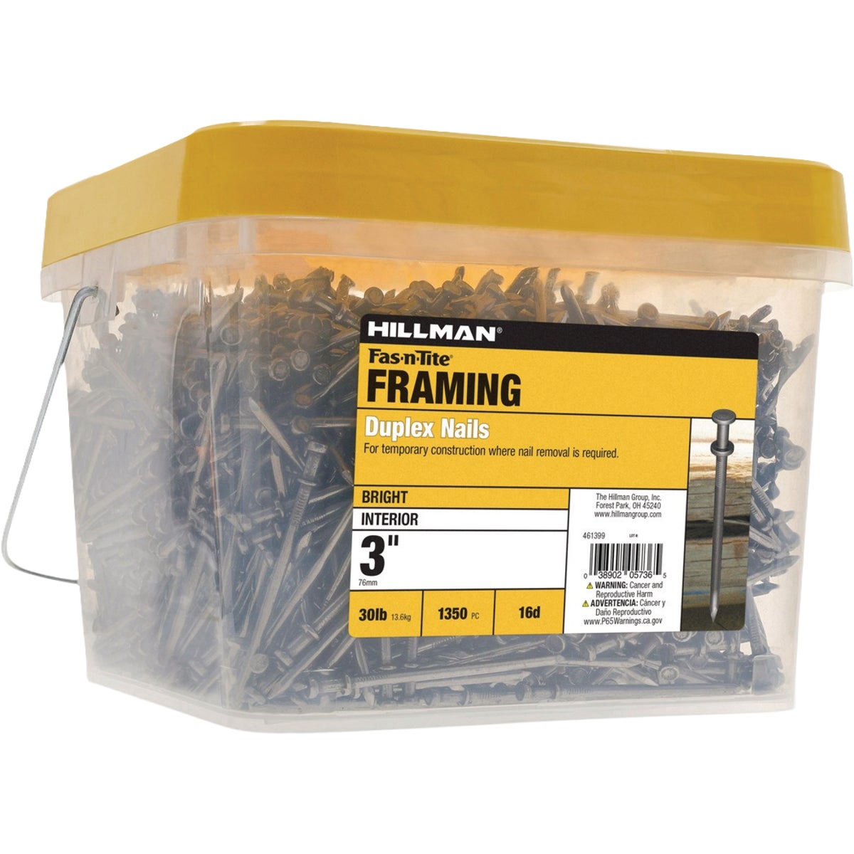 Hillman Fas-n-Tite 3-1/2 In. Bright Duplex Nails (30 Lb.)