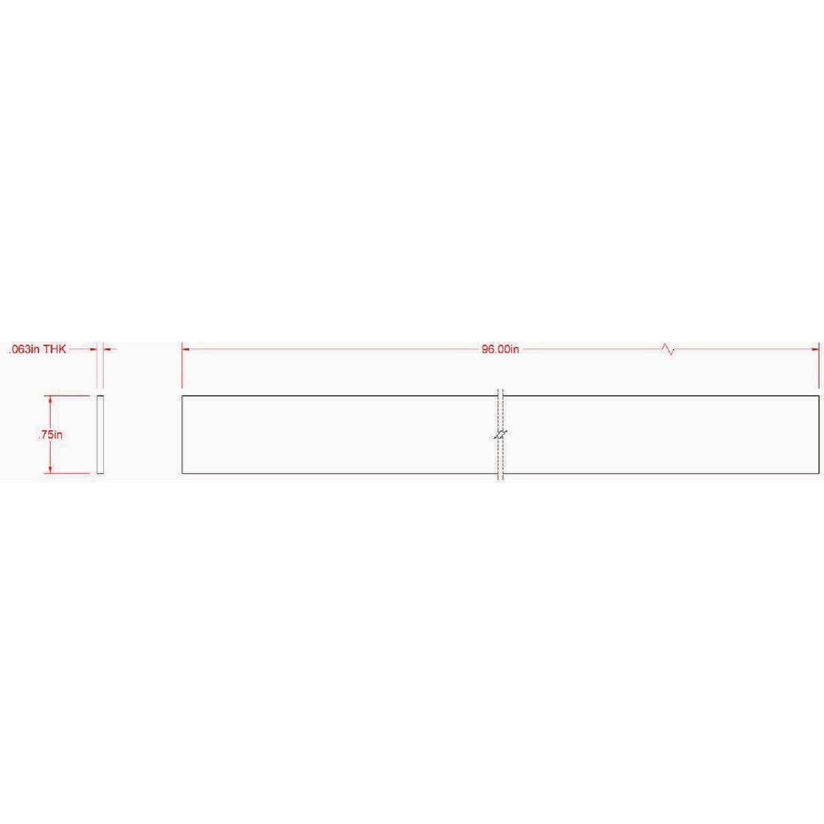 Hillman SteelWorks 1/16 In. x 3/4 In. x 8 Ft. Anodized Aluminum Flat Stock Image 2