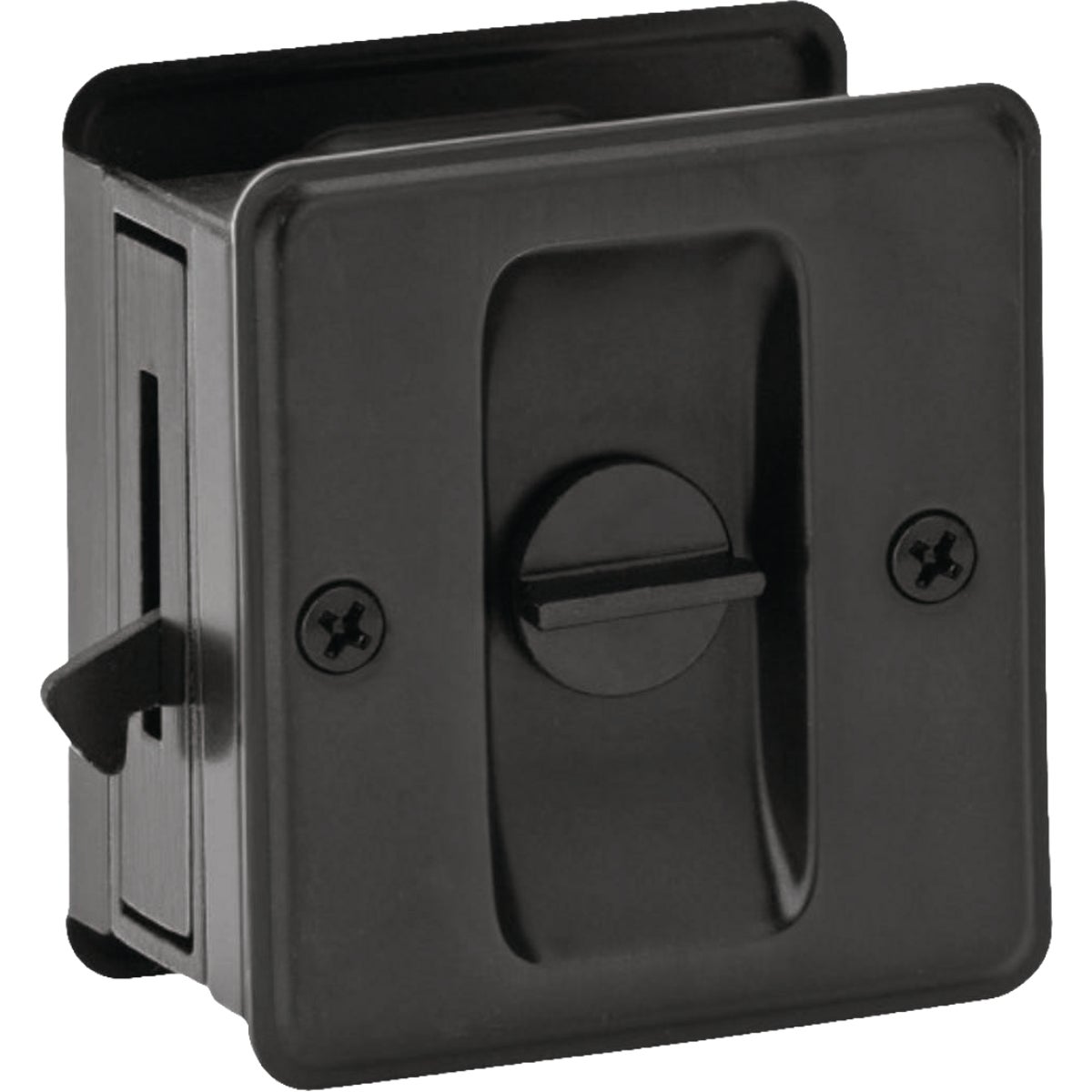 Schlage Matte Black Privacy Pocket Door Lock Pull