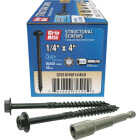 Grip-Rite PrimeGuard Plus 1/4 In. x 4 In. Hex Washer Head Structural Screw (50-Count) Image 1
