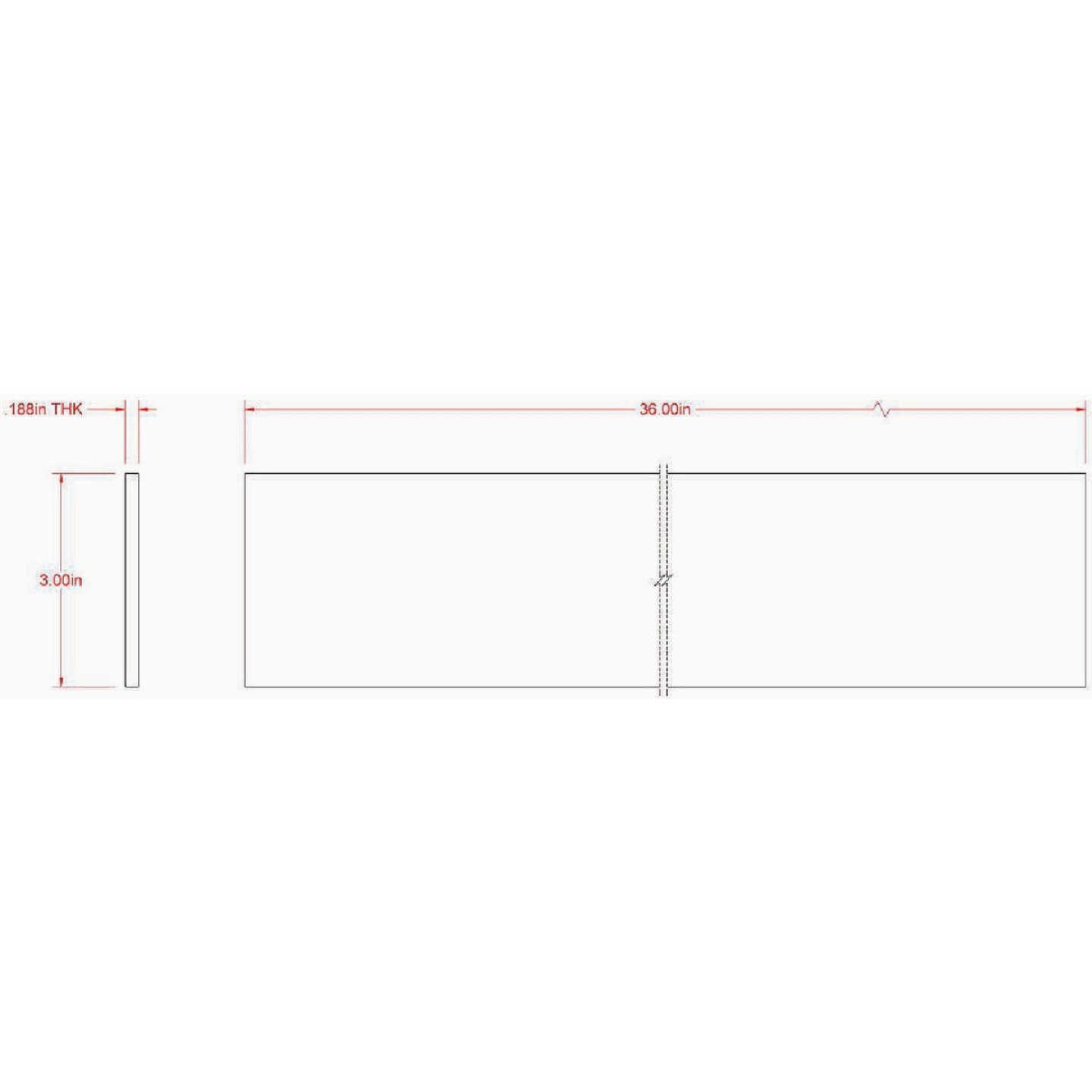 Hillman SteelWorks 3/16 In. x 3 In. x 3 Ft. Weldable Steel Flat Stock Image 2