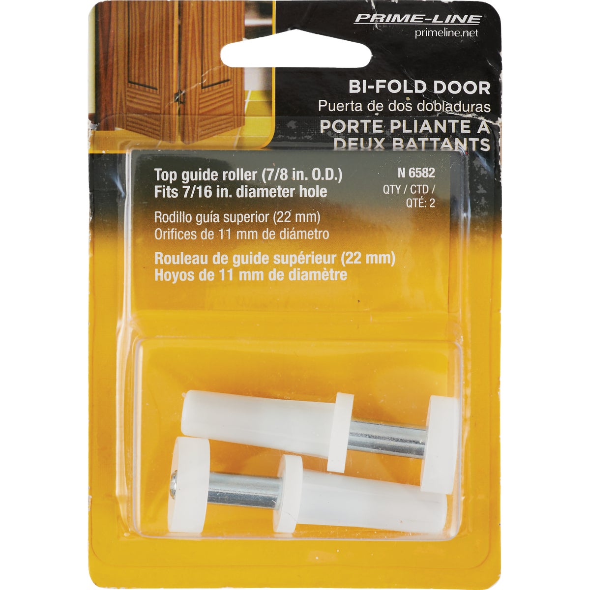 Prime-Line Nylon Base Bifold Door Top Roller Guide (2 Count) Image 2