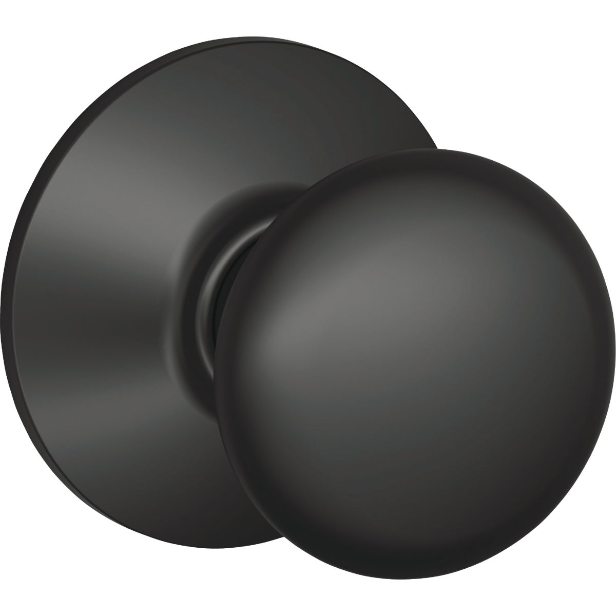 Schlage Plymouth Matte Black Passage Hall & Closet Door Knob