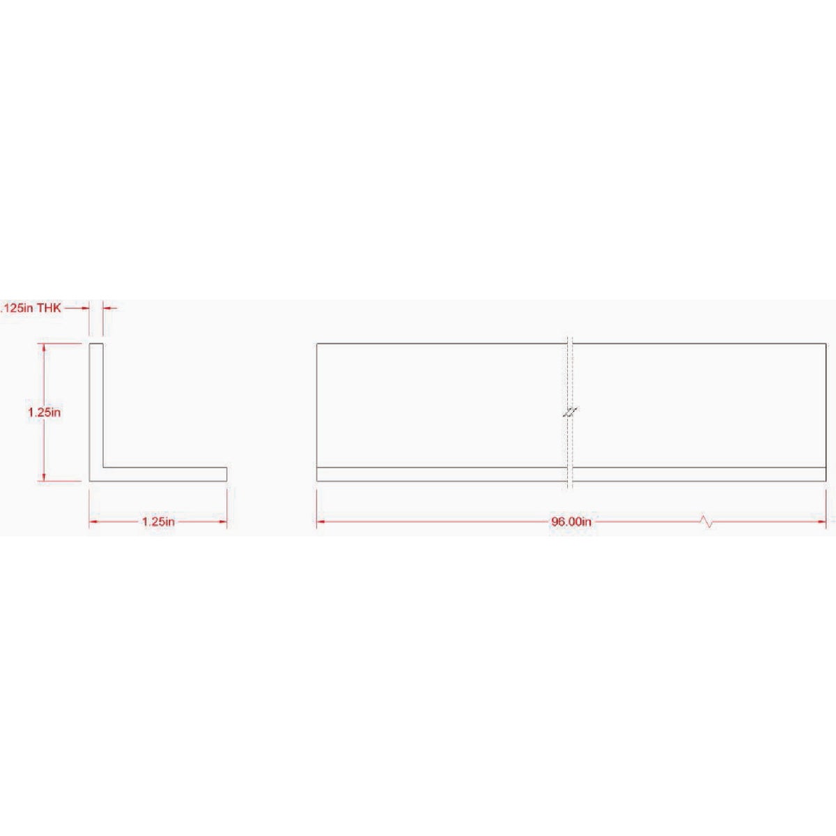 Hillman SteelWorks 1/8 In. x 1-1/4 In. x 8 Ft. Aluminum Angle Image 2