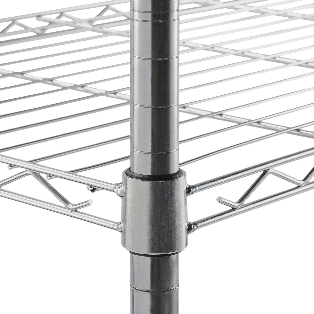 Muscle Rack 36 In. x 14 In. x 54 In. 4-Tier Chrome Wire Shelving Unit Image 8