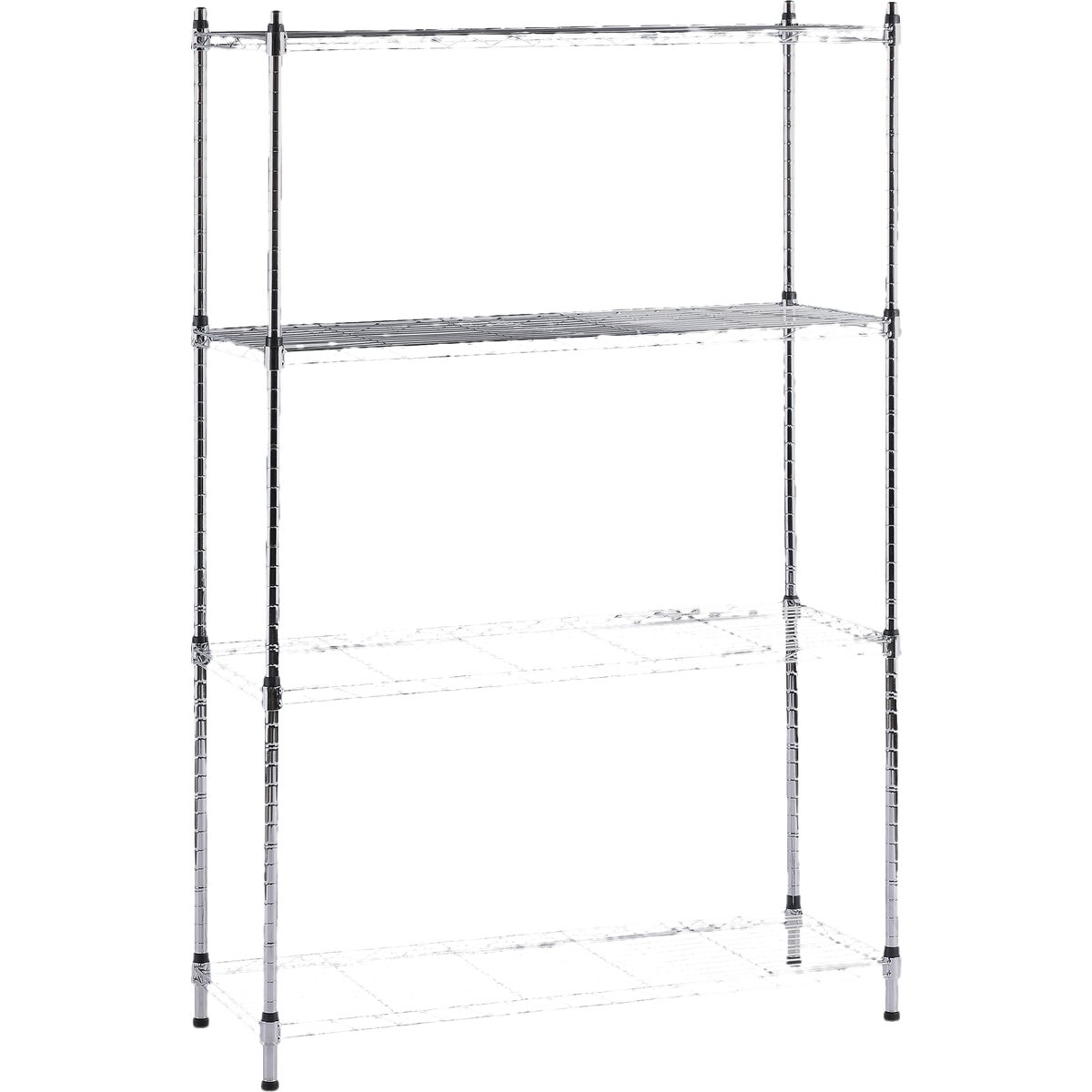 Muscle Rack 36 In. x 14 In. x 54 In. 4-Tier Chrome Wire Shelving Unit Image 6