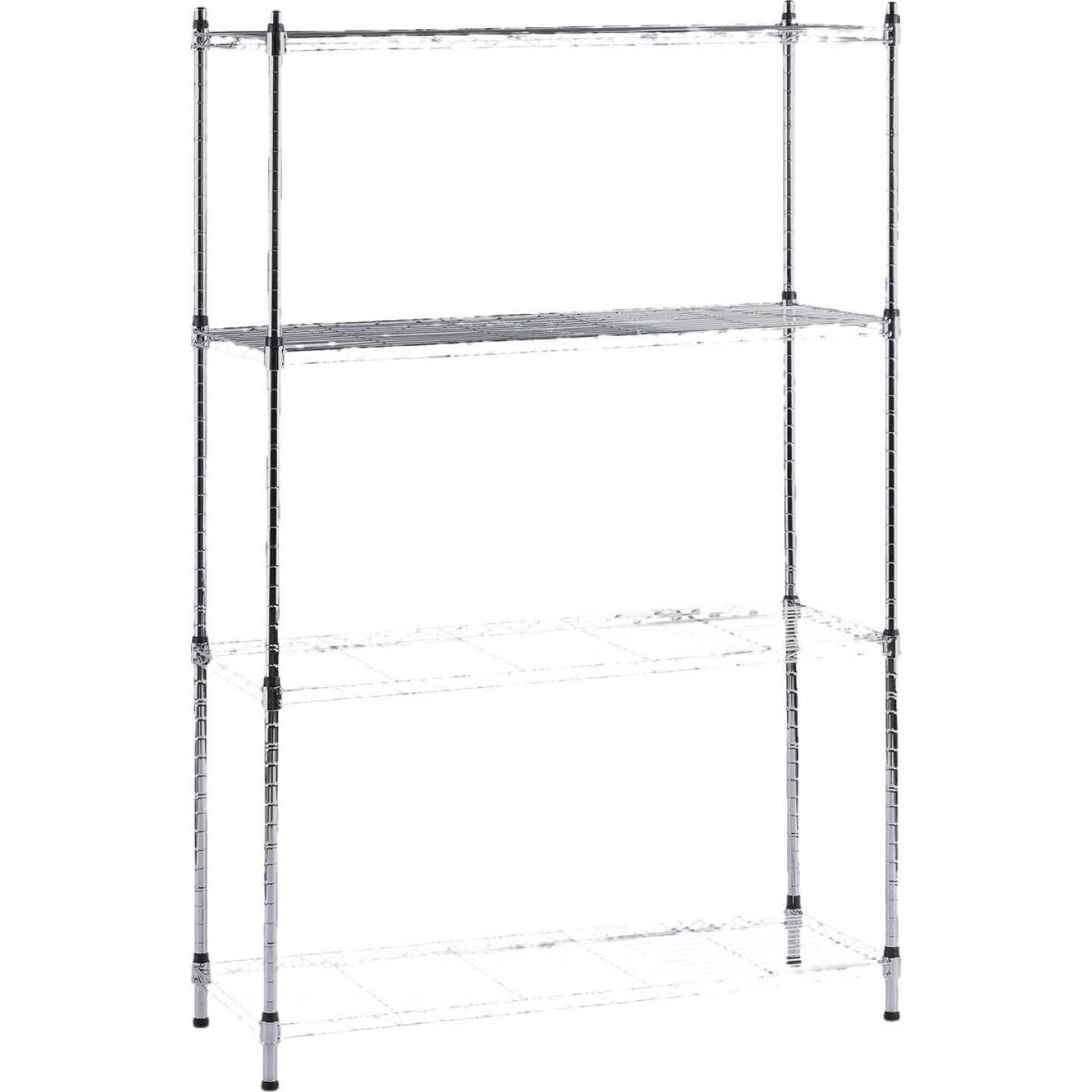 Muscle Rack 36 In. x 14 In. x 54 In. 4-Tier Chrome Wire Shelving Unit Image 6