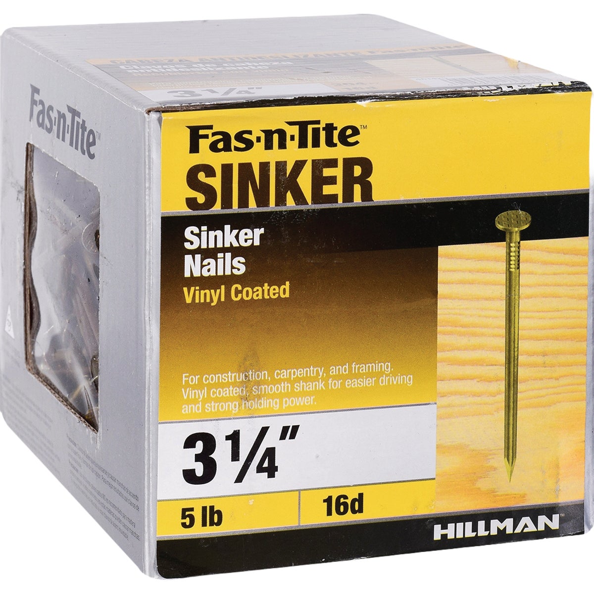 Hillman Fas-n-Tite 3-1/4 In. Vinyl Coated Sinker Nails (5 Lb.)