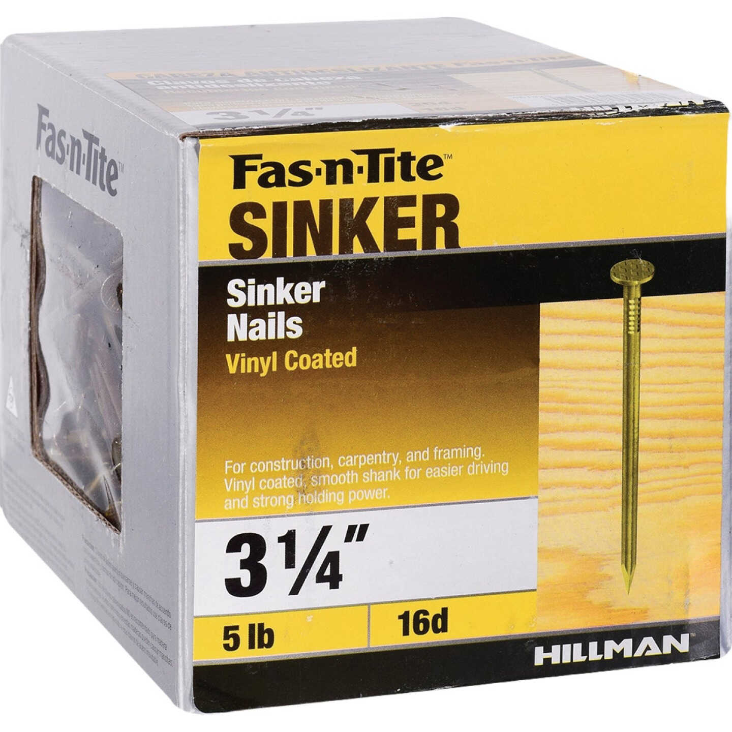 Hillman Fas-n-Tite 3-1/4 In. Vinyl Coated Sinker Nails (5 Lb.) Image 1