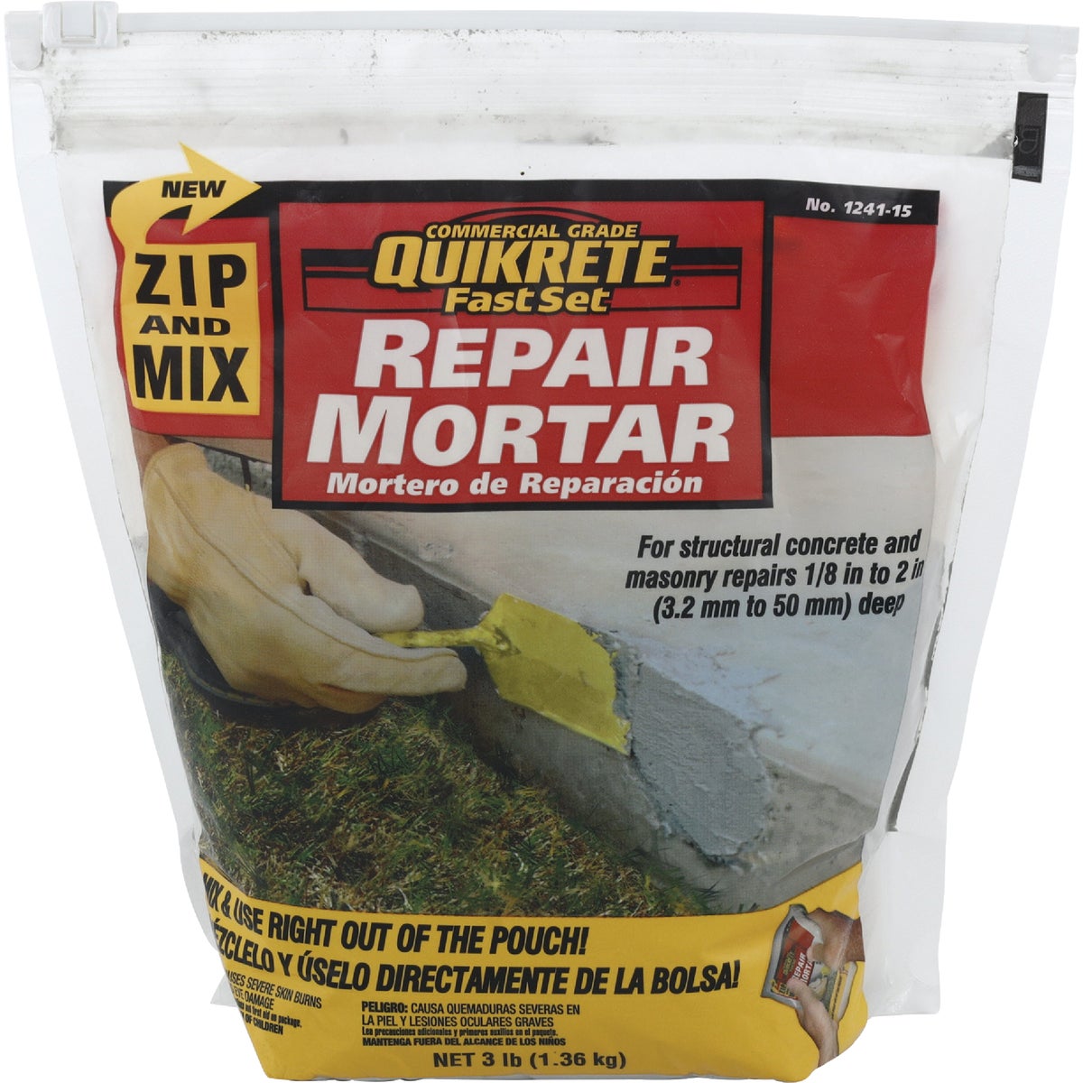 Quikrete Zip & Mix Mortar Polymermodified 3 Lb. Repair Mortar Mix Image 1
