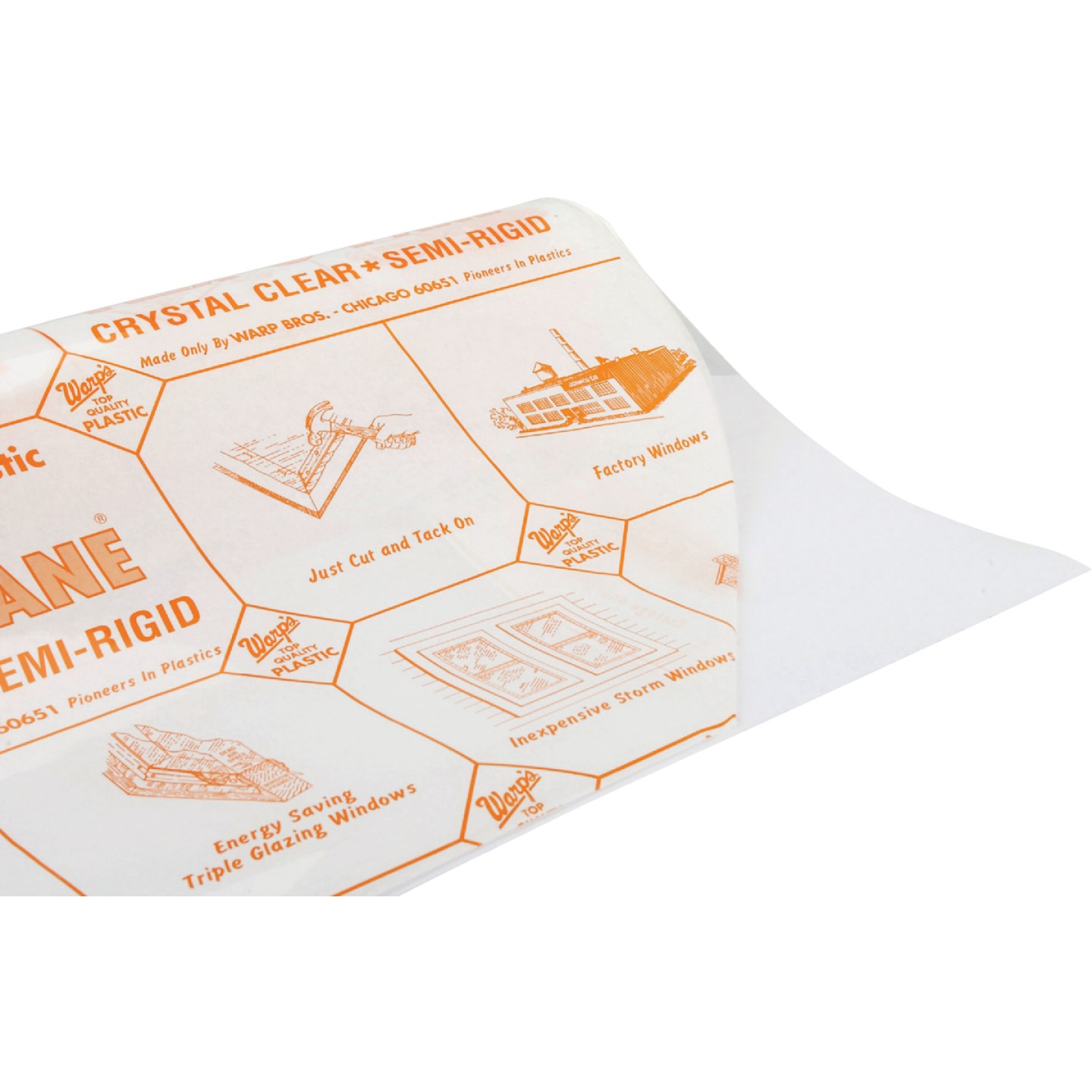 Warp's Flex-O-Pane 36 In. x 75 Ft. x 10 Mil. Semi Rigid Clear Plastic Sheeting Image 2