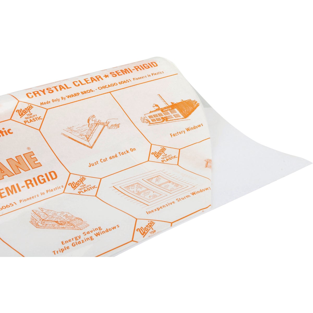 Warp's Flex-O-Pane 36 In. x 150 Ft. x 5 Mil. Semi-Rigid Clear Plastic Sheeting Image 2