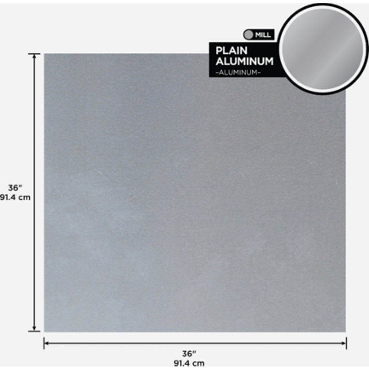 M-D Building Products 36 In. x 36 In. x .019 In. Mill Aluminum Sheet  Plain Image 2