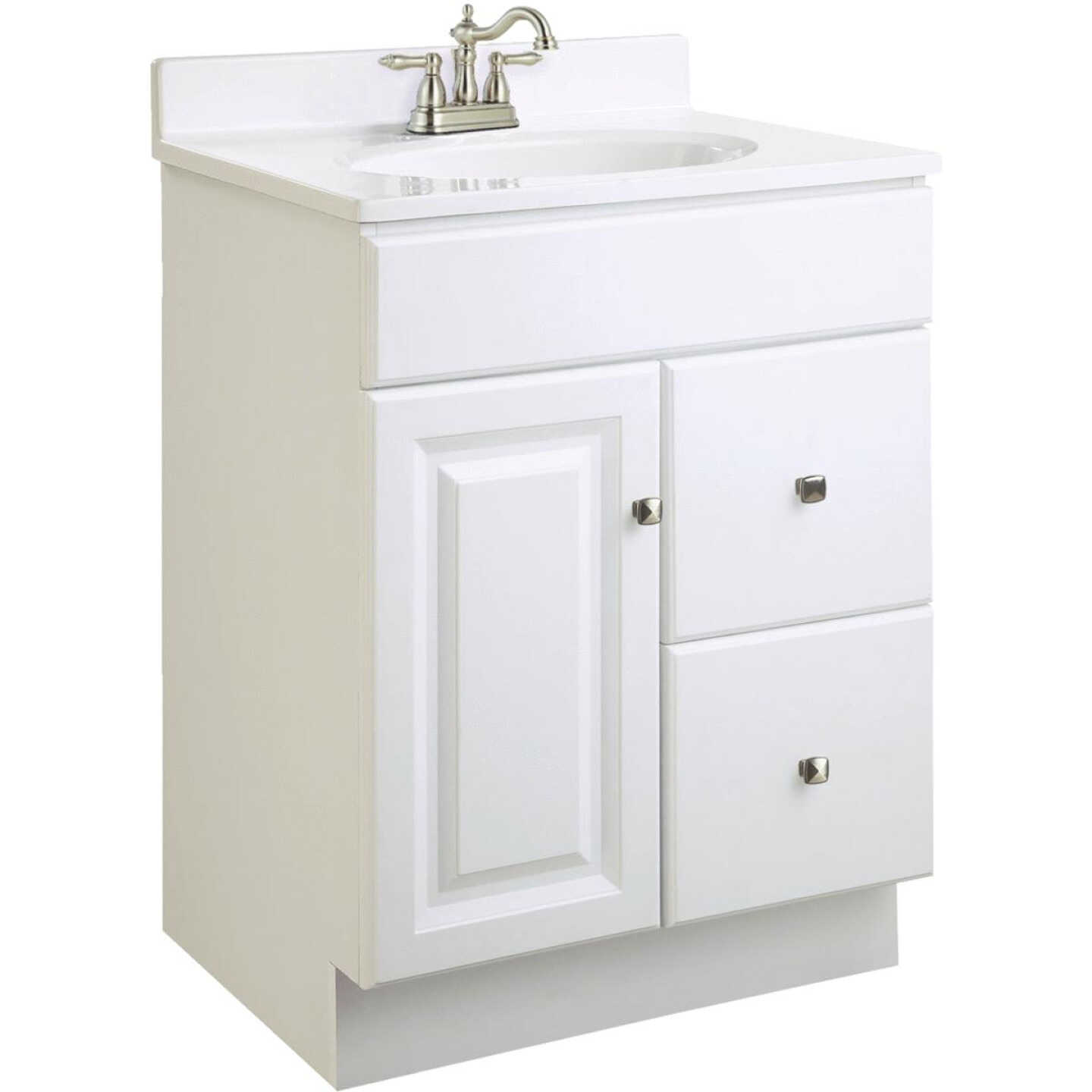 Design House Shorewood White 24 In. W x 33 In. H x 18 In. D Vanity Base, 1 Door/2 Drawer Image 1