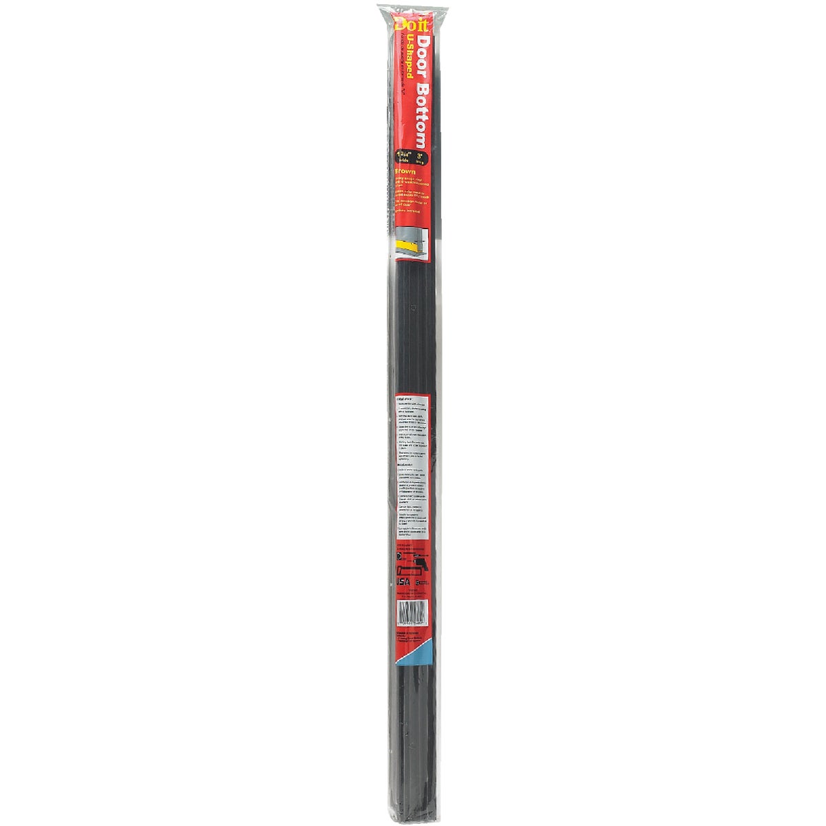 Frost King 1.75 In. W. x 1.75 In. H. x 36 In. L. Brown Vinyl Door Bottom for 1-3/4 In. Door Image 2