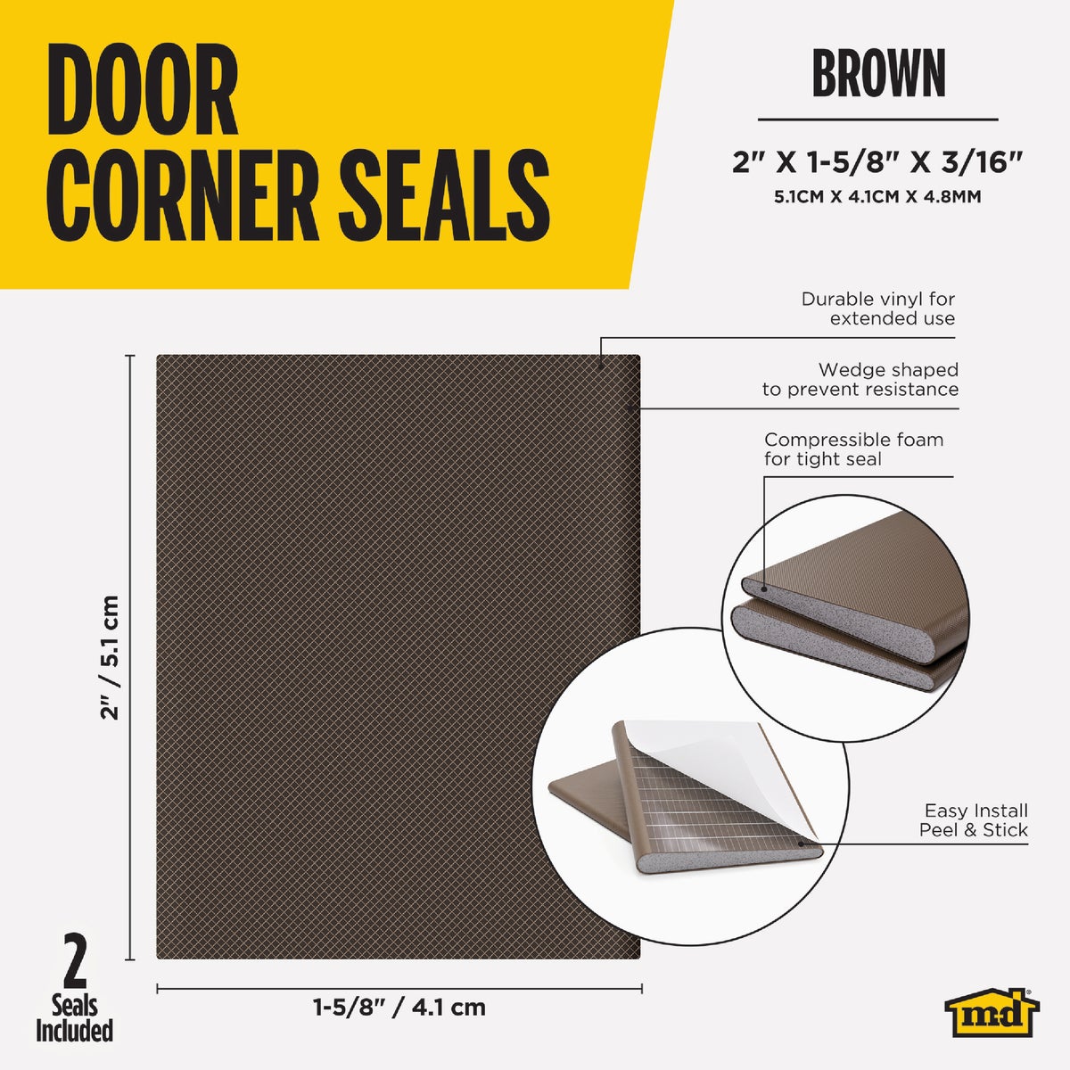 M-D Building Products Brown Door Corner Seal for Interior & Exterior Doors Image 2