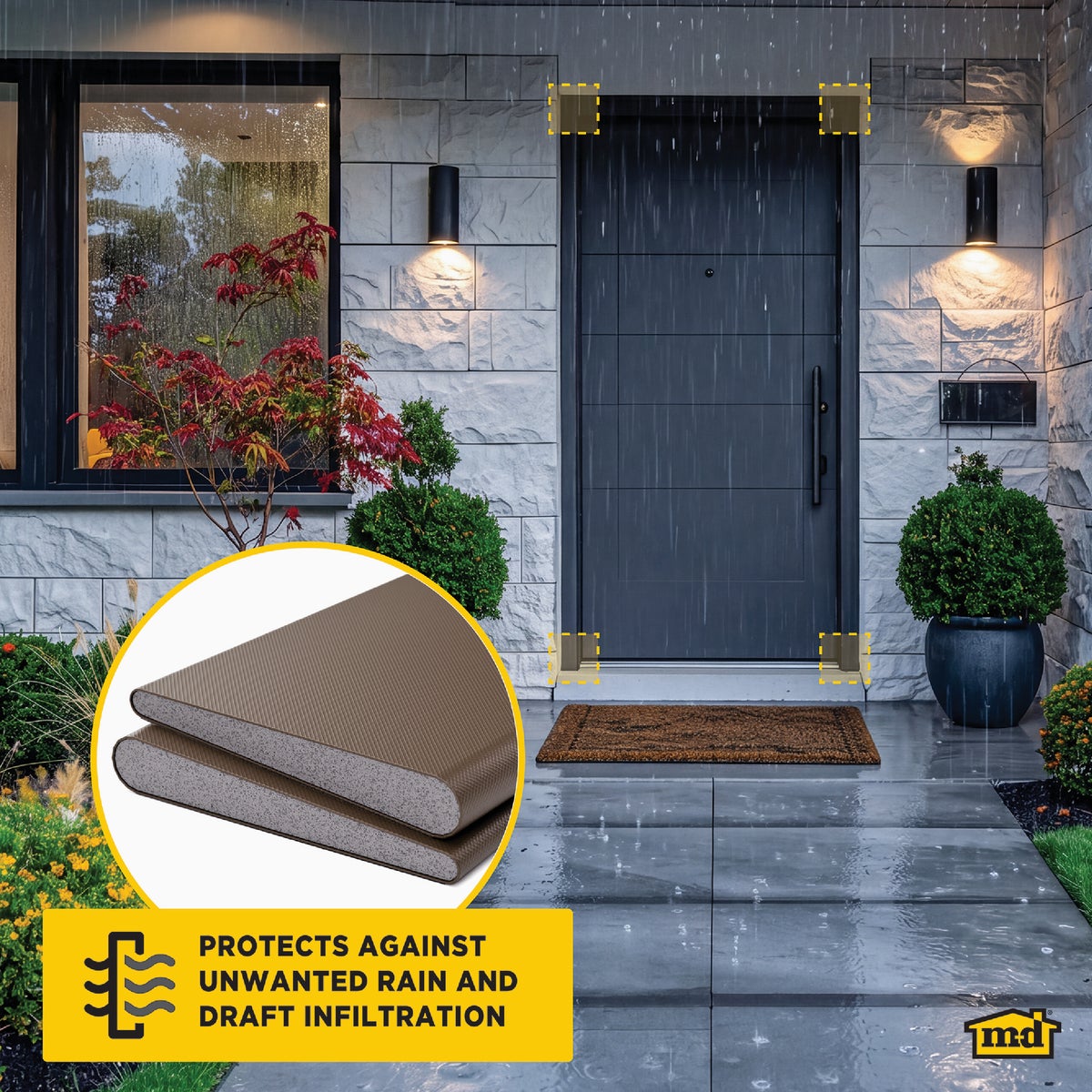M-D Building Products Brown Door Corner Seal for Interior & Exterior Doors Image 7