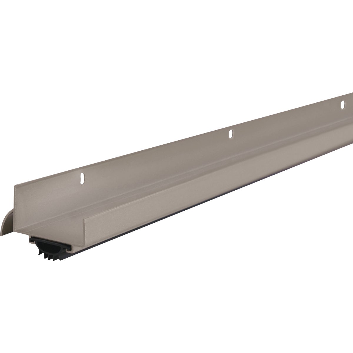 M-D Building Products Ultra 2.25 In. W. x 1.375 In. H. x 36 In. L. Aluminum Satin Nickel Door Bottom