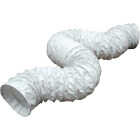 Lambro 4 In. x 8 Ft. Flexible White Vinyl (PVC) Duct Image 1