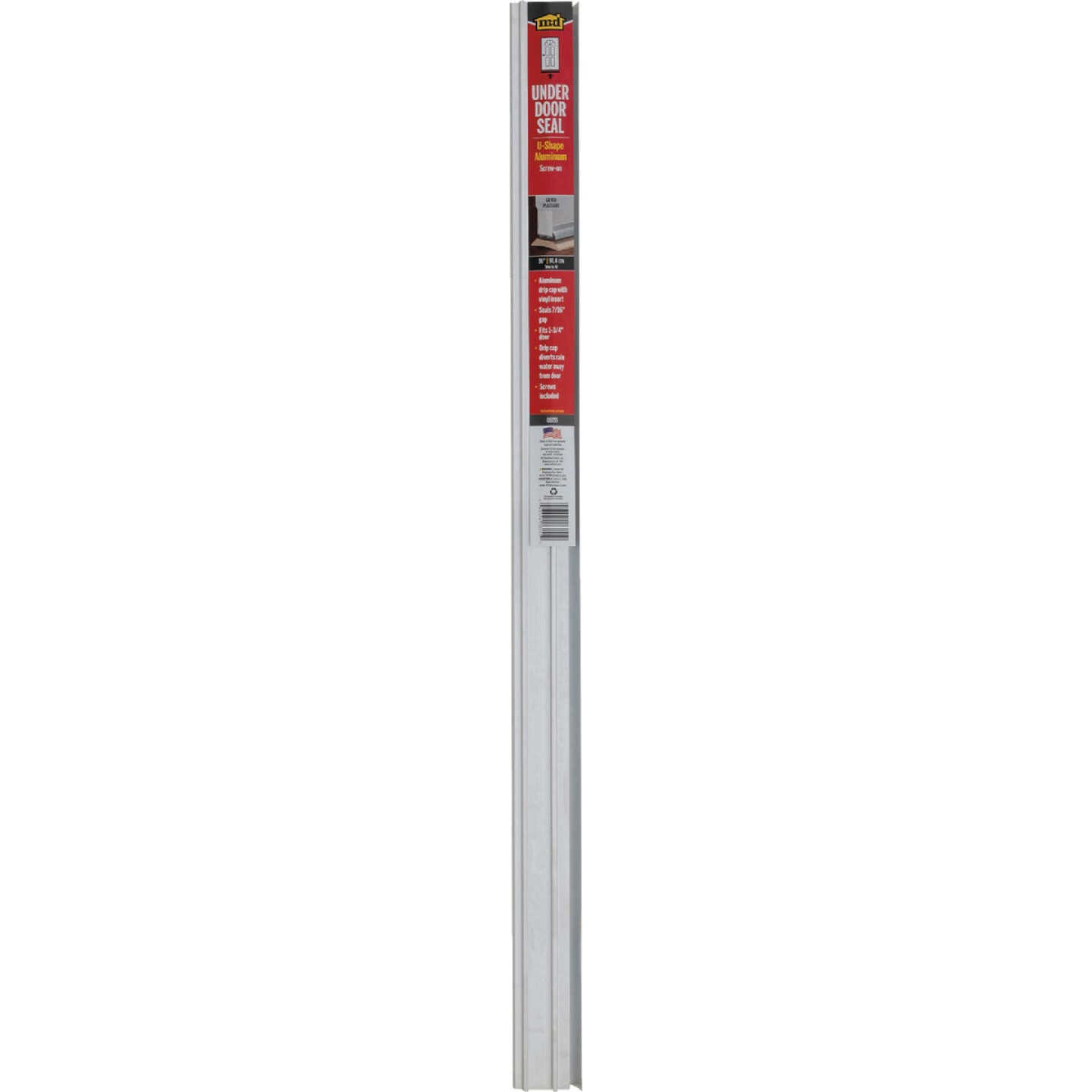 M-D Building Products 2.25 In. W. x 1.375 In. H. x 36 In. L. Aluminum Silver Door Bottom Image 5