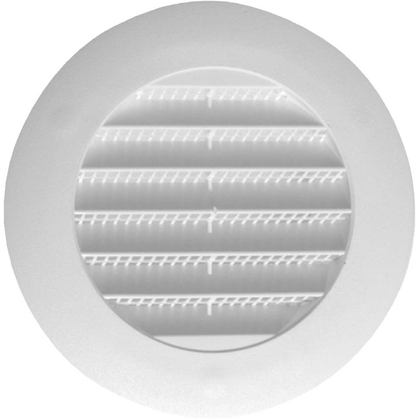 Builders Best 4 In. White Plastic Round Eave & Soffit Vent Image 1
