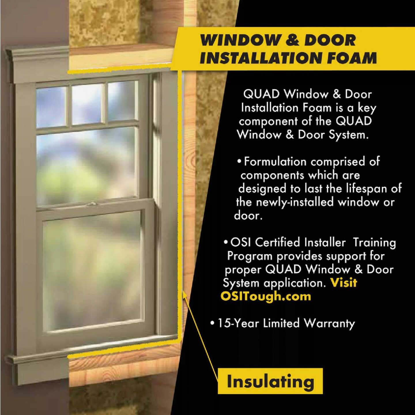 OSI Quad Foam 16 Oz. Dual Window & Door Foam Sealant Image 2