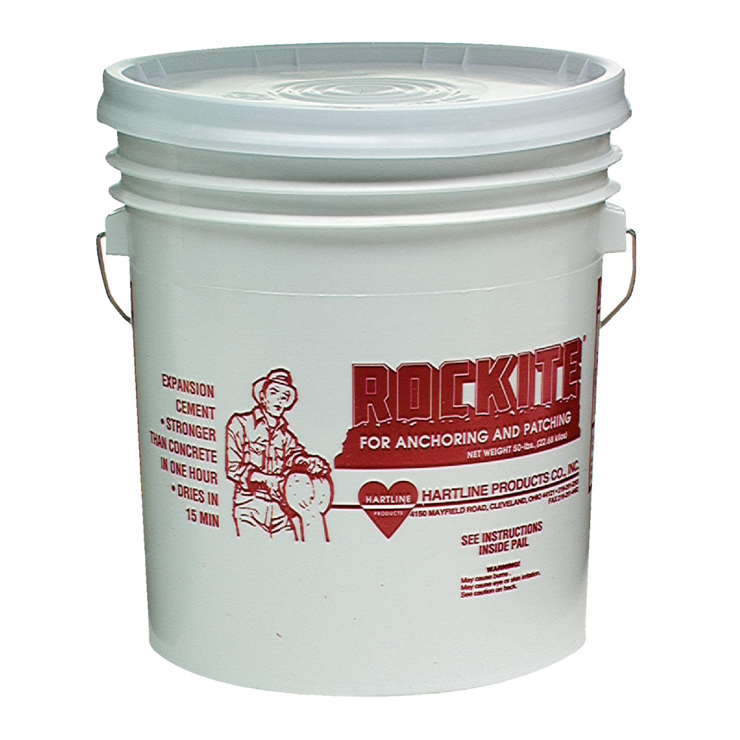 Rockite 50 Lb Plastic Pail Hydraulic Cement Image 1
