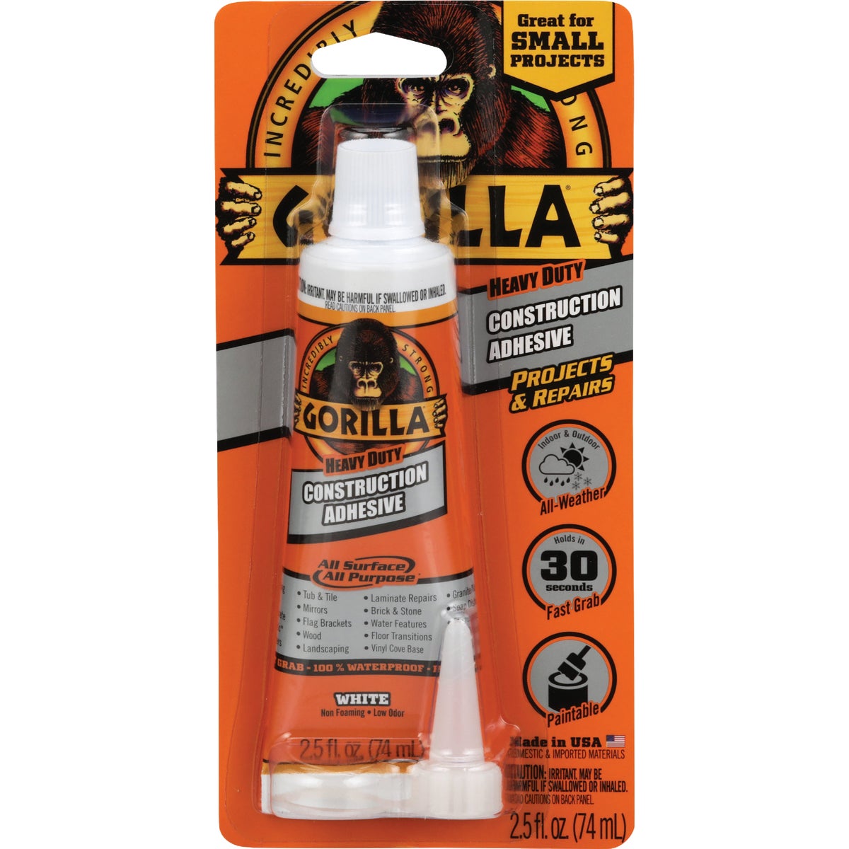 Gorilla 2.5 Oz. All Surface Construction Adhesive Image 1