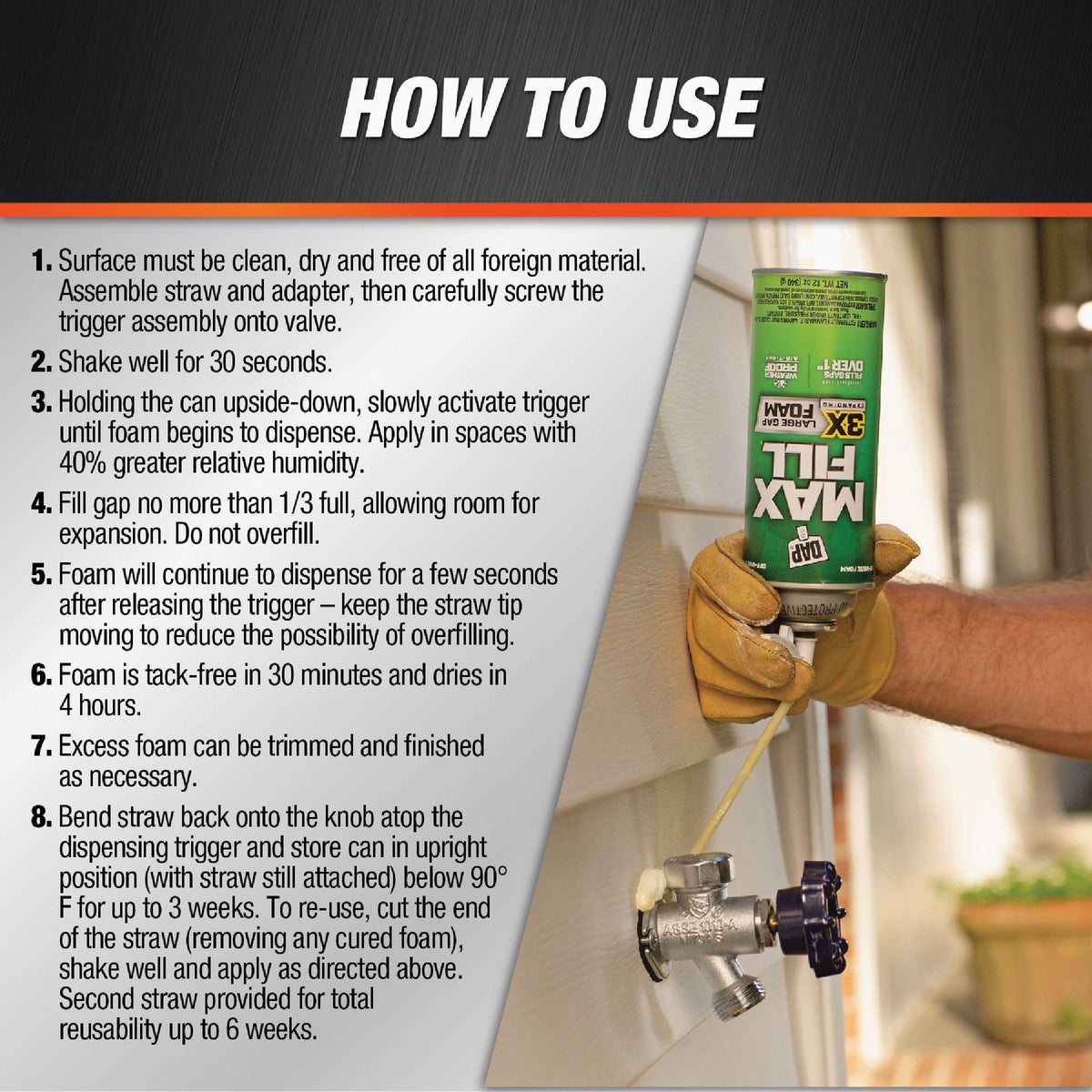 DAP Max Fill 20 Oz. Triple Expanding Foam Sealant Image 4