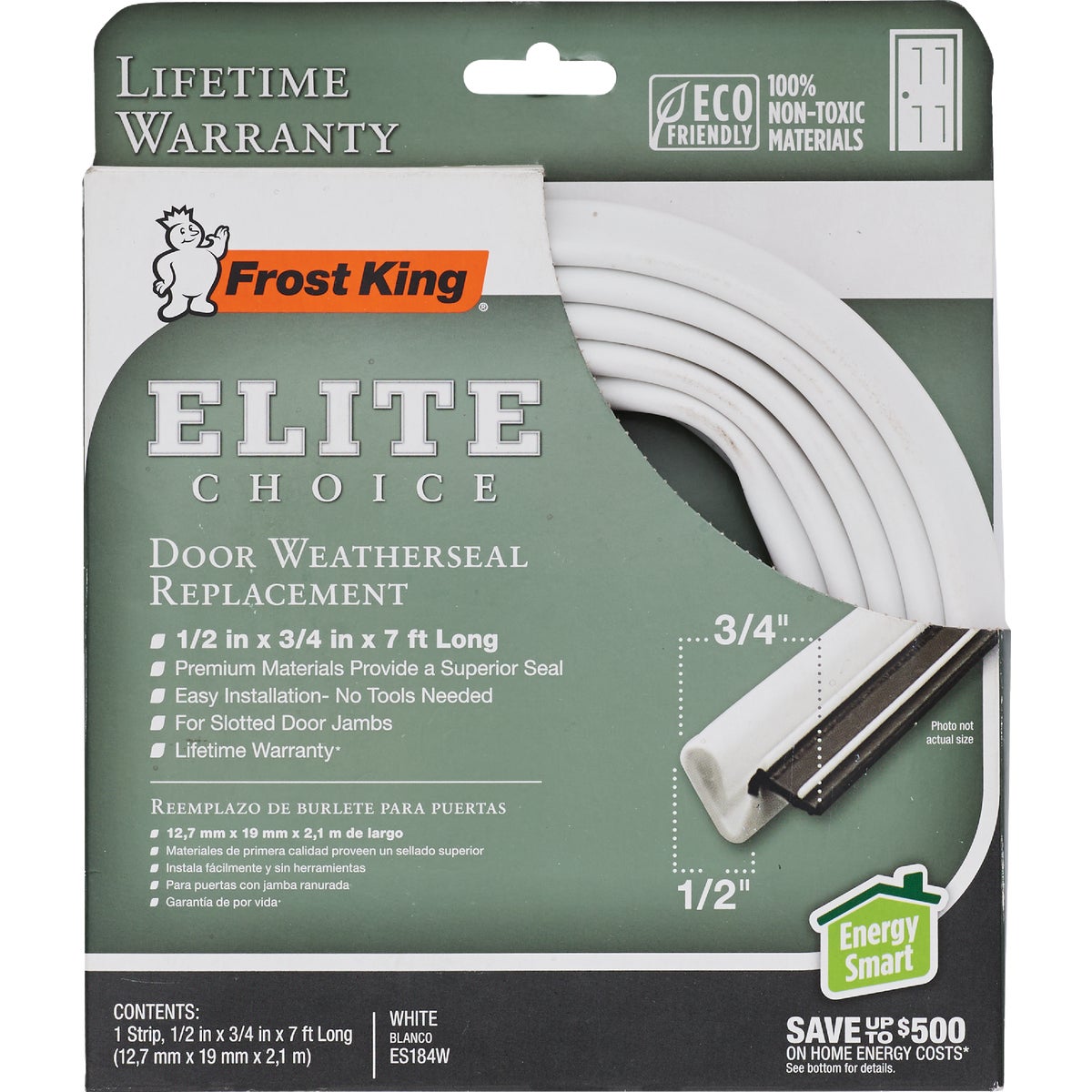 Frost King 3/4 In. x 7 Ft. White Door Jamb Weatherstrip Image 2