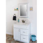 CraftMark Shaker Retreat White 30 In. W x 34 In. H x 21 In. D Vanity Base without Top, 1 Door/2 Drawer Image 2