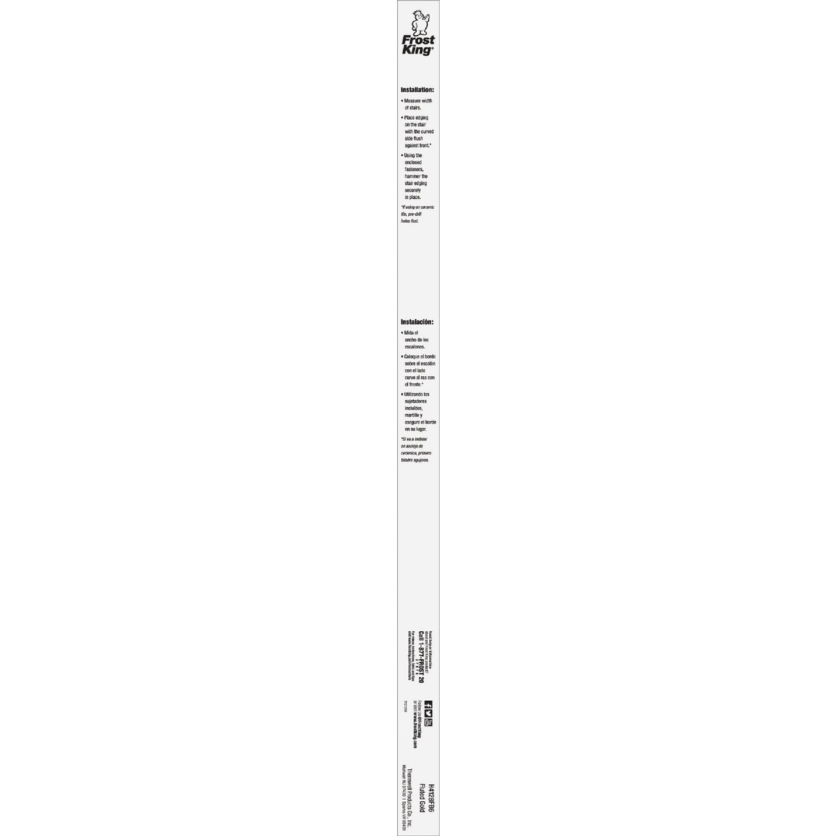 Frost King Gold 1-1/8 In. x 6 Ft. Aluminum Stair Edging Image 3