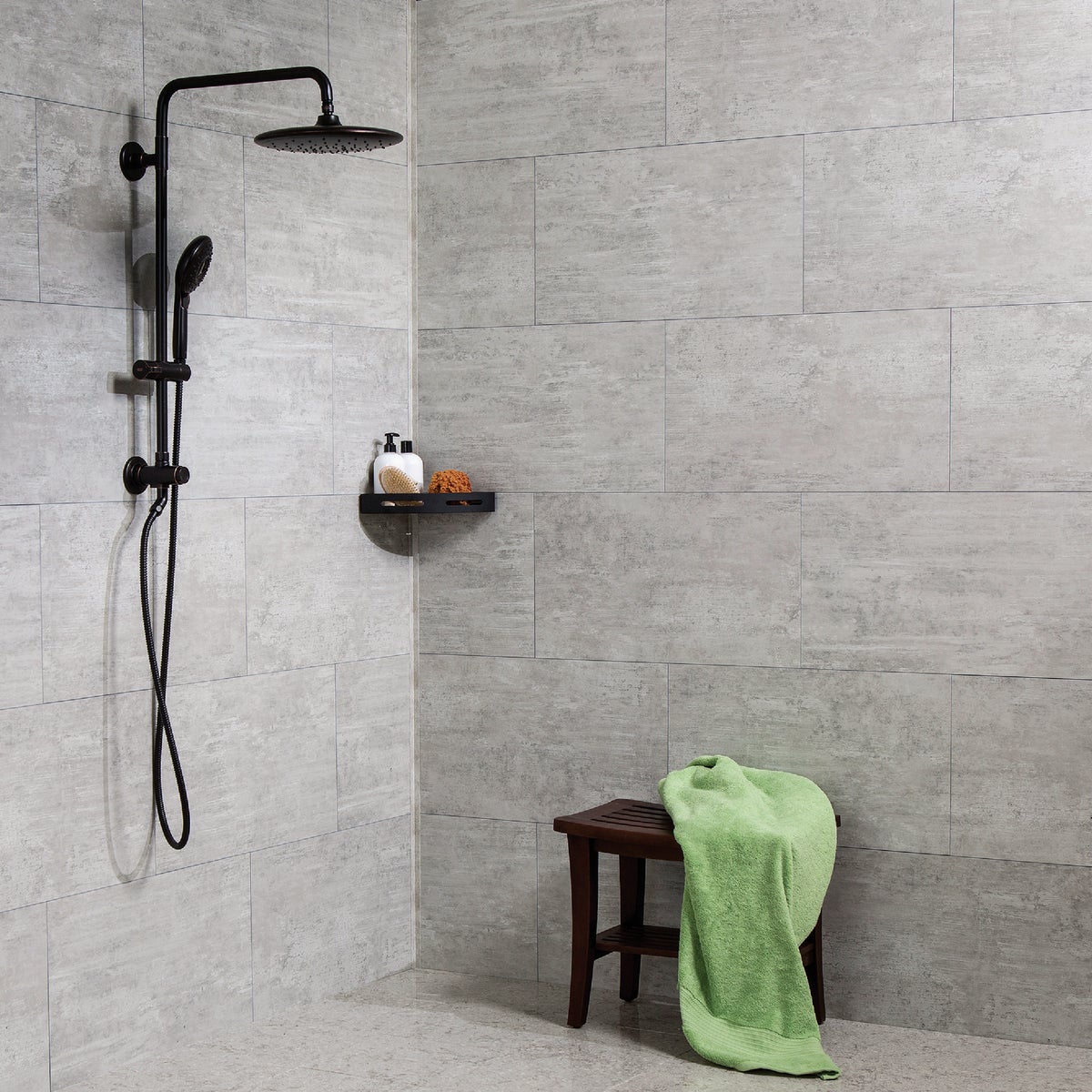 Palisade Wind Gust 25.6 In. x 14.8 In. Waterproof Interlocking Wall Tile (21 Sq. Ft./Case) Image 2
