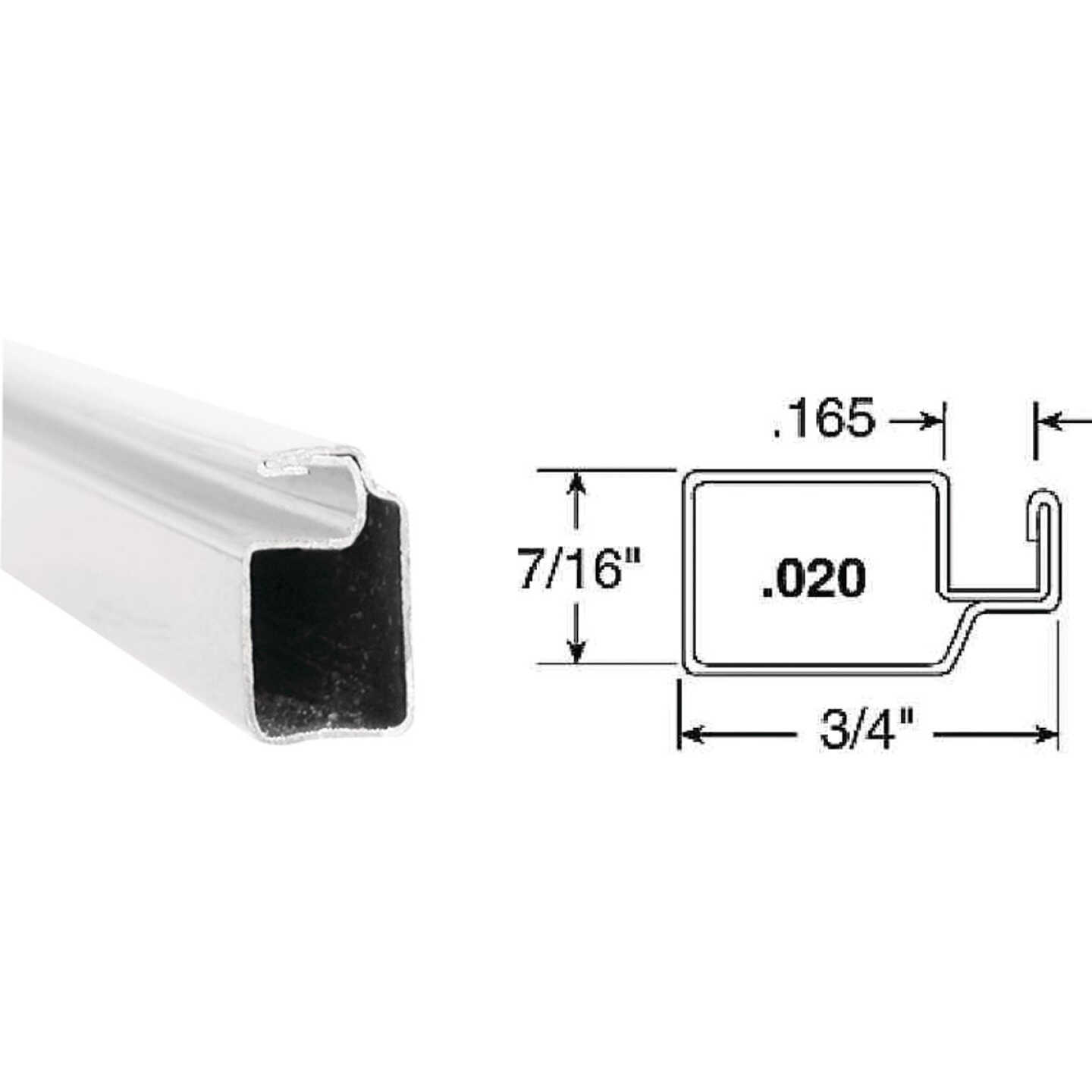 Prime-Line Make-2-Fit 3/4 x 7/16 x 94 White Aluminum Screen Frame Image 1
