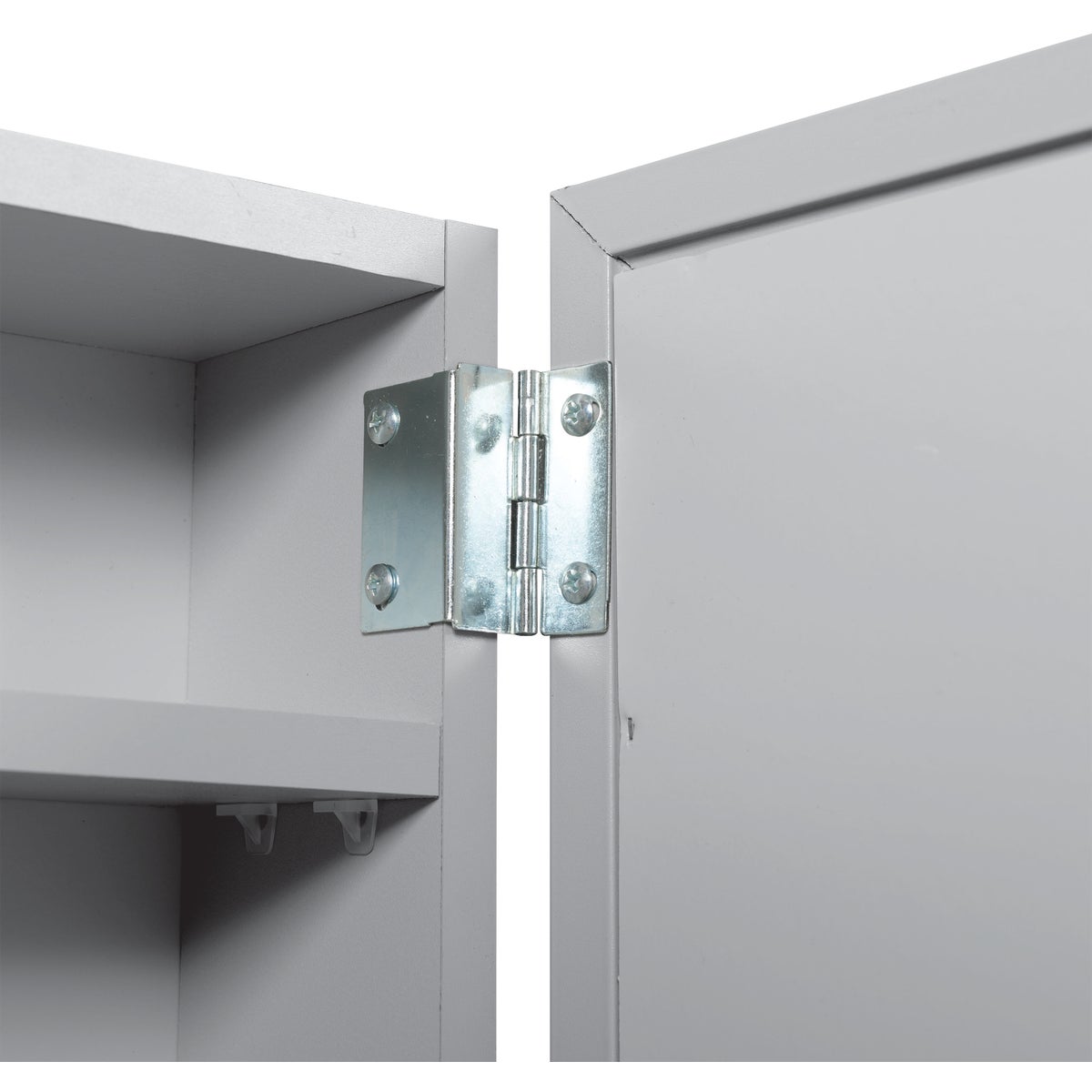 Zenna Home Gray 15 In. W x 19.4 In. H x 4.4 In. D Single Mirror Surface Mount Framed Medicine Cabinet Image 6