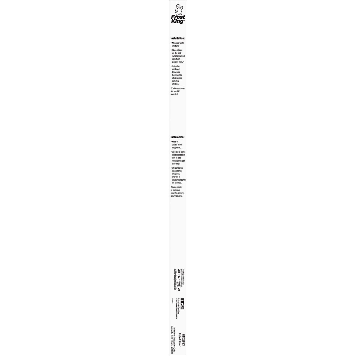 Frost King Silver 1-1/8 In. x 3 Ft. Aluminum Stair Edging Image 3