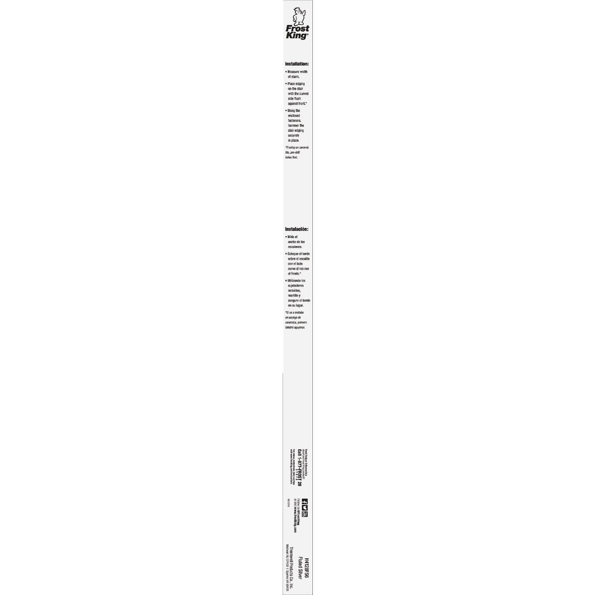 Frost King Silver 1-1/8 In. x 6 Ft. Aluminum Stair Edging Image 3