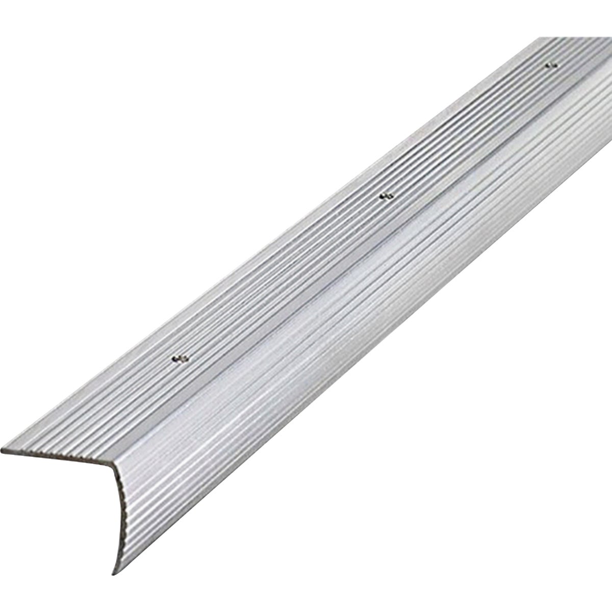 M-D Building Products 1-1/8 In. X 1-1/8 In. X 72 In. Silver Aluminum Stair Edging with Screw Nails