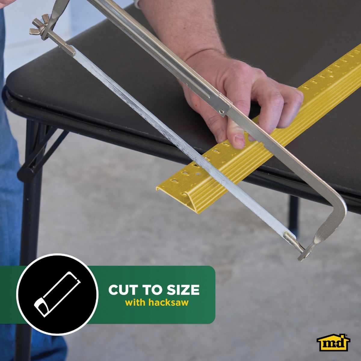 M-D Building Products Satin Brass 1-3/8 In. x 3 Ft. Aluminum Carpet Gripper Image 4