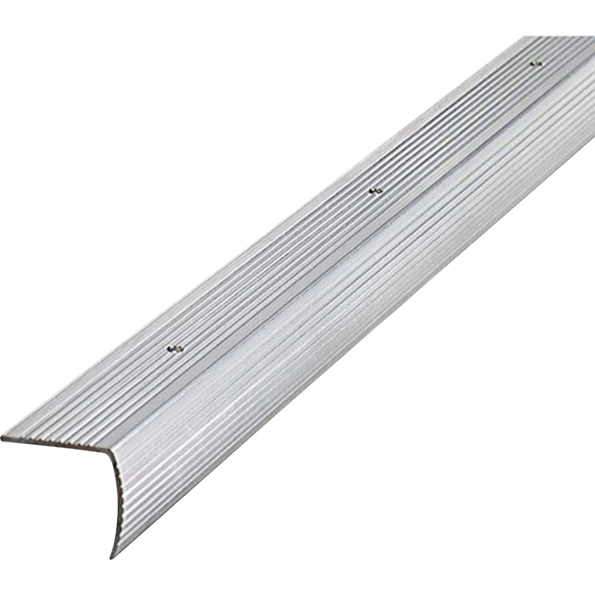 M-D Building Products 1-1/8 In. X 1-1/8 In. X 36 In. Silver Aluminum Stair Edging with Screw Nails