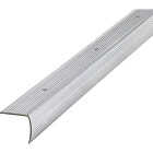 M-D Building Products 1-1/8 In. X 1-1/8 In. X 36 In. Silver Aluminum Stair Edging with Screw Nails Image 1