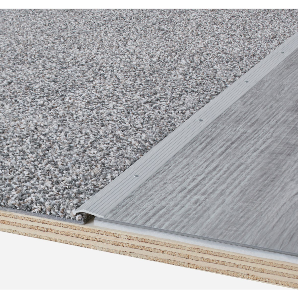 M-D Building Products 7/8 In. X 72 In. Silver Aluminum Carpet Trim with Screw Nails Image 3