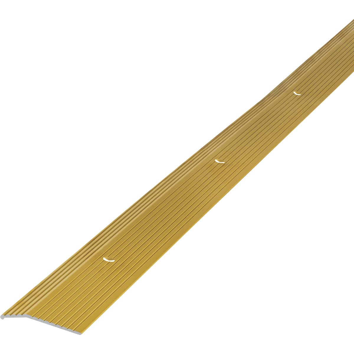 M-D Building Products 1-3/8 In. X 72 In. Satin Brass Aluminum Carpet Trim with Screw Nails