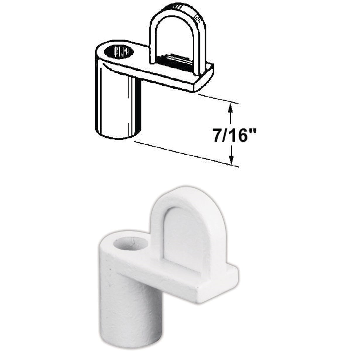 Prime-Line 7/16 In. White Swivel Die-cast Screen Clips With Screws (12 Count)