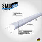 M-D Building Products 1-1/8 In. X 1-1/8 In. X 36 In. Polished Aluminum Stair Edging with Screw Nails Image 2