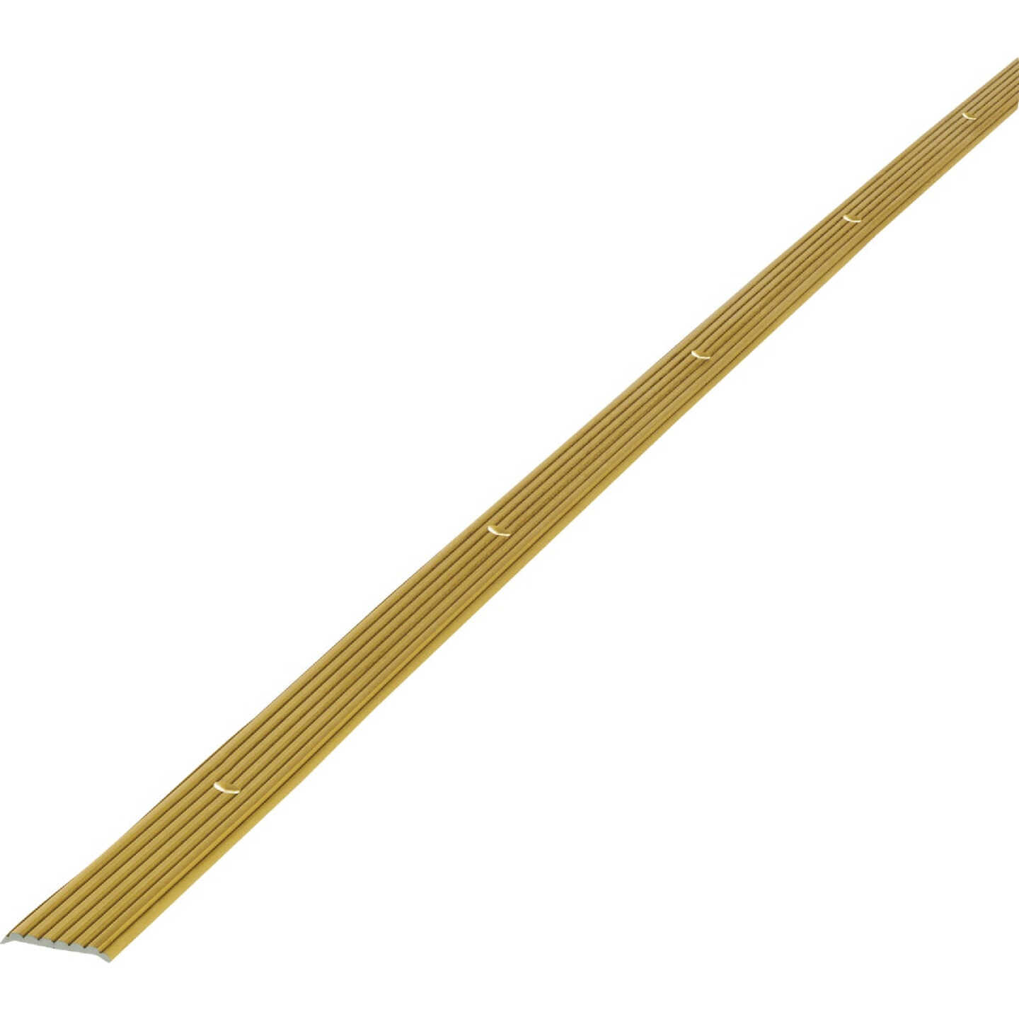 M-D Building Products 3/4 In. x 72 In. Satin Brass Aluminum Seam Binder with Screw Nails Image 1