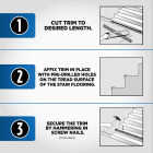 M-D Building Products 1-1/8 In. X 1-1/8 In. X 36 In. Satin Brass Aluminum Stair Edging with Screw Nails Image 5
