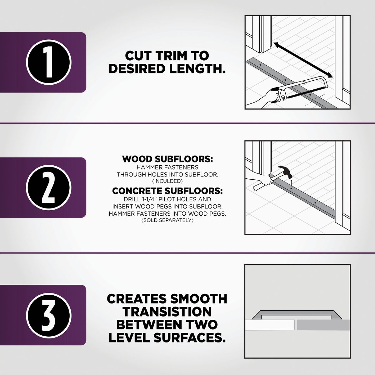 M-D Building Products 1-1/4 In. x 36 In. Polished Aluminum Seam Binder with Screw Nails Image 7